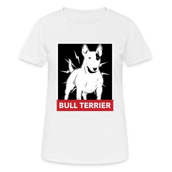Bull terrier - Women's Breathable T-Shirt - white - Front - AI Model Female 172 dark (172cm)