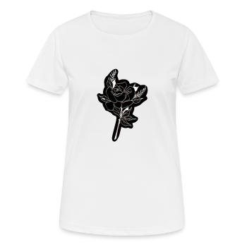 Autocollant rose - T-shirt respirant Femme - blanc - Devant - AI Model Female 172 dark (172cm)