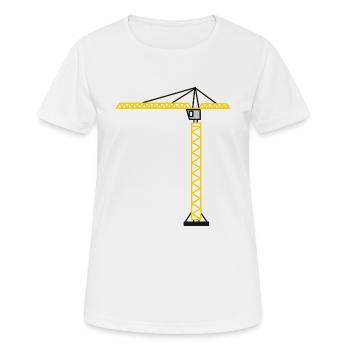 Kran - Frauen T-Shirt atmungsaktiv - Weiß - Vorne - AI Model Female 172 dark (172cm)