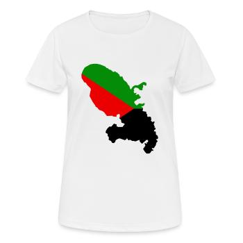 Carte Martinique - T-shirt respirant Femme - blanc - Devant - AI Model Female 172 dark (172cm)