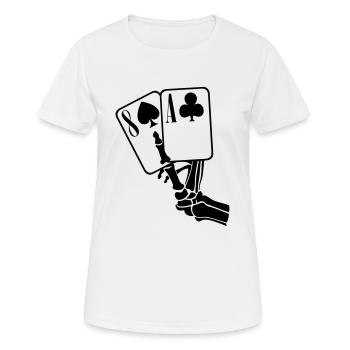 Dead Mans Hand, Poker, WSOP, Casino, Pokerstars - Frauen T-Shirt atmungsaktiv - Weiß - Vorne - AI Model Female 172 dark (172cm)