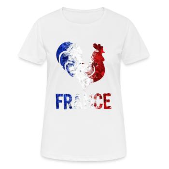 Allez La France | Supporter Français !!! - T-shirt respirant Femme - blanc - Devant - AI Model Female 172 dark (172cm)