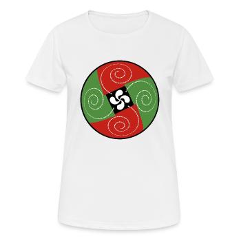 Symbole du Pays Basque - T-shirt respirant Femme - blanc - Devant - AI Model Female 172 dark (172cm)