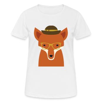 hipster fox - Frauen T-Shirt atmungsaktiv - Weiß - Vorne - AI Model Female 172 dark (172cm)