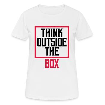 Logo Think outside - Women's Breathable T-Shirt - white - Front - AI Model Female 172 dark (172cm)