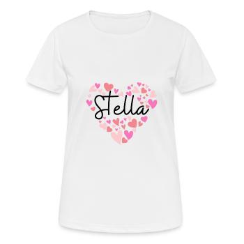 Ich liebe Stella - Frauen T-Shirt atmungsaktiv - Weiß - Vorne - AI Model Female 172 dark (172cm)