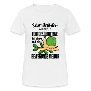 Schrittzähler Sind Für Fortgeschrittene Schnecken - Frauen T-Shirt atmungsaktiv - Weiß - Vorne - AI Model Female 172 dark (172cm)