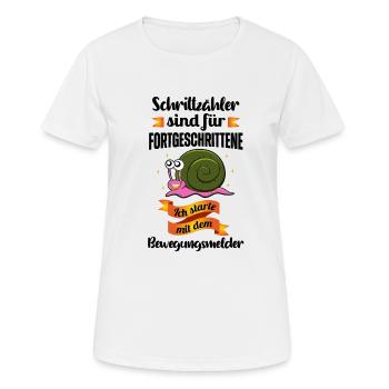 Schrittzähler sind für Fortgeschritten Schnecken - Frauen T-Shirt atmungsaktiv - Weiß - Vorne - AI Model Female 172 dark (172cm)