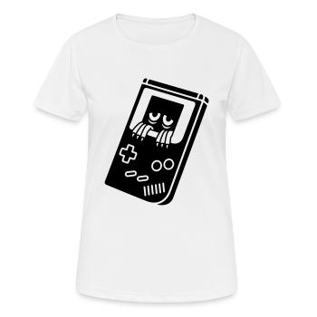 Game Boy mit Kreatur - Frauen T-Shirt atmungsaktiv - Weiß - Vorne - AI Model Female 172 dark (172cm)