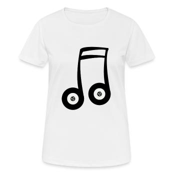 Nimmt als musikalische Note auf - Frauen T-Shirt atmungsaktiv - Weiß - Vorne - AI Model Female 172 dark (172cm)