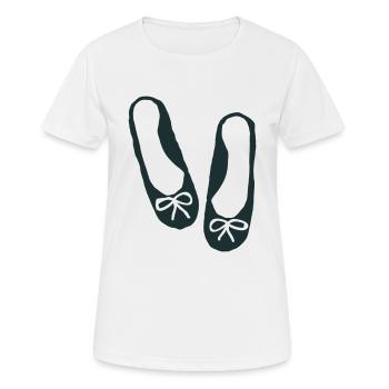 Rough ballet shoes - Women's Breathable T-Shirt - white - Front - AI Model Female 172 dark (172cm)