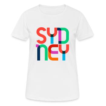 Sydney Australia CMYK Pop Art Style - Women's Breathable T-Shirt - white - Front - AI Model Female 172 dark (172cm)