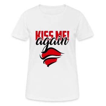 kiss me aigain 1 - T-shirt respirant Femme - blanc - Devant - AI Model Female 172 dark (172cm)