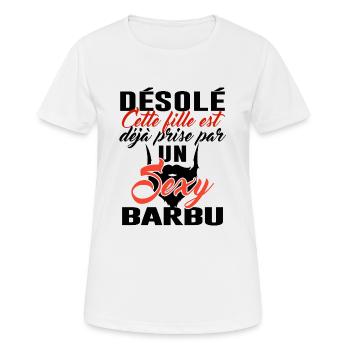 Fille prise par un sexy barbu 1 - T-shirt respirant Femme - blanc - Devant - AI Model Female 172 dark (172cm)