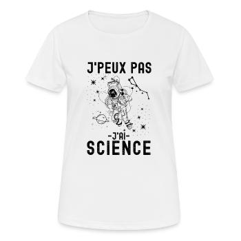 Science astronomie astronaute 1 - T-shirt respirant Femme - blanc - Devant - AI Model Female 172 dark (172cm)