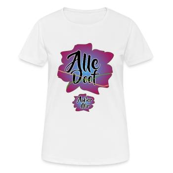 alle doof - außer mir - Frauen T-Shirt atmungsaktiv - Weiß - Vorne - AI Model Female 172 dark (172cm)