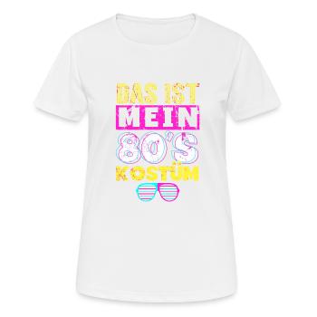 80er Jahre Das Ist Mein 80er Kostüm - Frauen T-Shirt atmungsaktiv - Weiß - Vorne - AI Model Female 172 dark (172cm)
