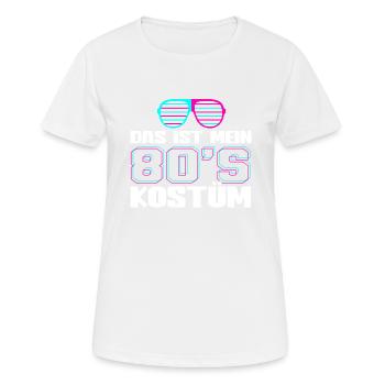 80er Jahre Das Ist Mein 80er Kostüm - Frauen T-Shirt atmungsaktiv - Weiß - Vorne - AI Model Female 172 dark (172cm)
