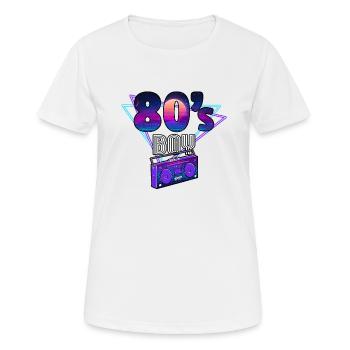 Années 80 80 Hommes - T-shirt respirant Femme - blanc - Devant - AI Model Female 172 dark (172cm)