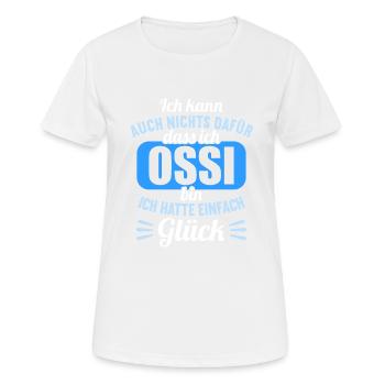 DDR Ostdeutschland Osten Ostalgie Ossi - Frauen T-Shirt atmungsaktiv - Weiß - Vorne - AI Model Female 172 dark (172cm)