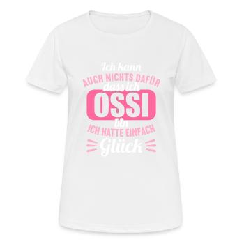 DDR Ostdeutschland Osten Ostalgie Ossi - Frauen T-Shirt atmungsaktiv - Weiß - Vorne - AI Model Female 172 dark (172cm)