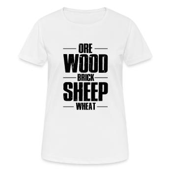 Board Game Board Game Board Game Settler Sheep - Women's Breathable T-Shirt - white - Front - AI Model Female 172 dark (172cm)