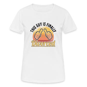 Divorce Séparation Mariage Ex Partie au divorce - T-shirt respirant Femme - blanc - Devant - AI Model Female 172 dark (172cm)