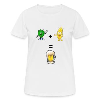 Bier Beer Alkohol Party Saufen JGA Fest - Frauen T-Shirt atmungsaktiv - Weiß - Vorne - AI Model Female 172 dark (172cm)