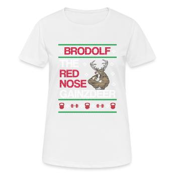 Joyeux Noël Noël Noël - T-shirt respirant Femme - blanc - Devant - AI Model Female 172 dark (172cm)