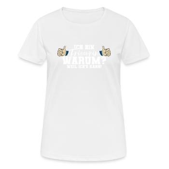 Ich bin Friseurin - Frauen T-Shirt atmungsaktiv - Weiß - Vorne - AI Model Female 172 dark (172cm)