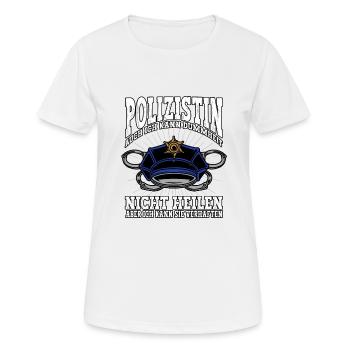 Polizist Polizei Polizist - Frauen T-Shirt atmungsaktiv - Weiß - Vorne - AI Model Female 172 dark (172cm)