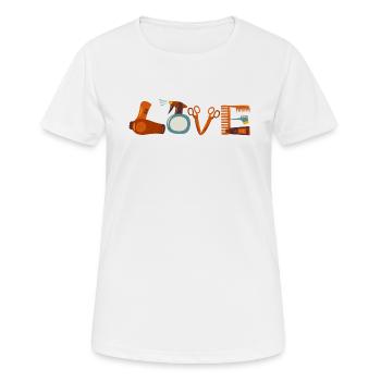 Love Friseurin - Frauen T-Shirt atmungsaktiv - Weiß - Vorne - AI Model Female 172 dark (172cm)