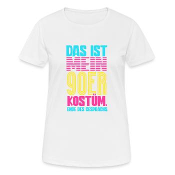 Das Ist Mein 90er Kostüm 90er Jahre - Frauen T-Shirt atmungsaktiv - Weiß - Vorne - AI Model Female 172 dark (172cm)