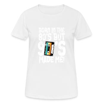 Les années 80 nées dans les années 80 - T-shirt respirant Femme - blanc - Devant - AI Model Female 172 dark (172cm)