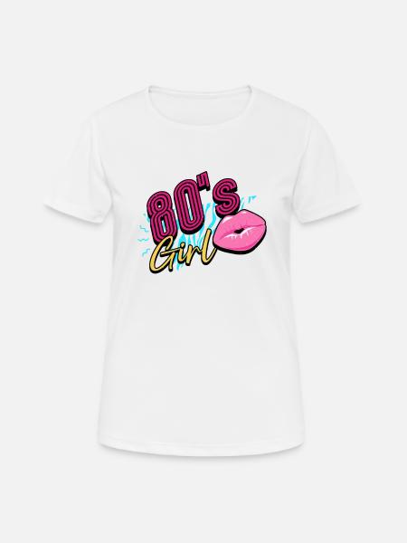 80s 80s Girl - Women's Breathable T-Shirt - white