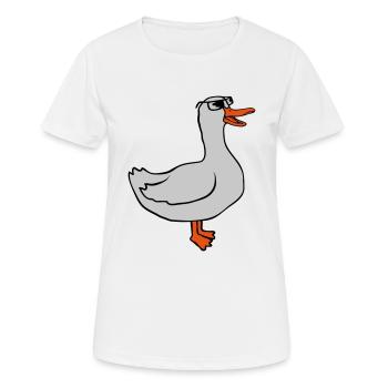 Cool Sunglasses Comic Goose - Women's Breathable T-Shirt - white - Front - AI Model Female 172 dark (172cm)