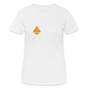 Ancient Astronaut Theorie Quimbaya Flugzeug - Frauen T-Shirt atmungsaktiv - Weiß - Vorne - AI Model Female 172 dark (172cm)