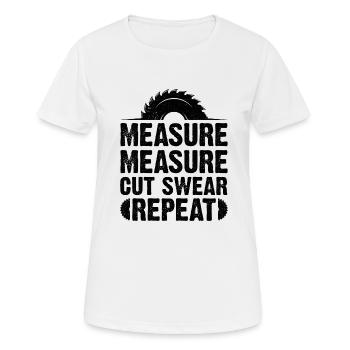 Tischler Bretter Beruf zimmermann holzwurm Holz - Frauen T-Shirt atmungsaktiv - Weiß - Vorne - AI Model Female 172 dark (172cm)
