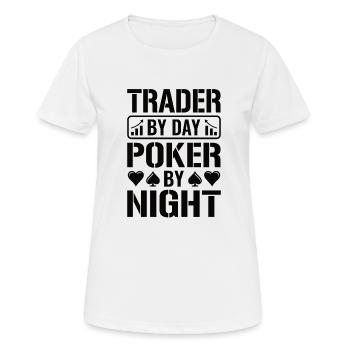 Traden Finanzen Poker Aktien Pokern Kartenspiel - Frauen T-Shirt atmungsaktiv - Weiß - Vorne - AI Model Female 172 dark (172cm)