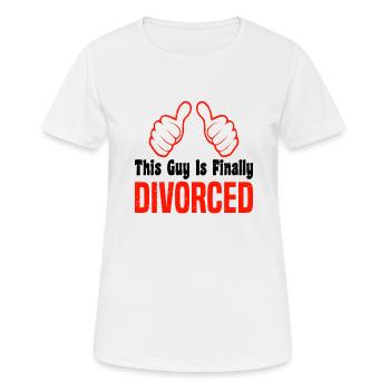 Divorce Séparation Mariage Ex Partie au divorce - T-shirt respirant Femme - blanc - Devant - AI Model Female 172 dark (172cm)