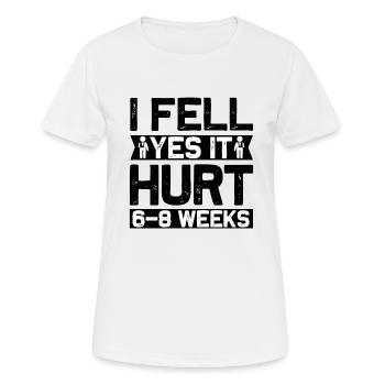 Arm Fracture Bone Fracture Stuntman Gypsum Arm Recovery - Women's Breathable T-Shirt - white - Front - AI Model Female 172 dark (172cm)