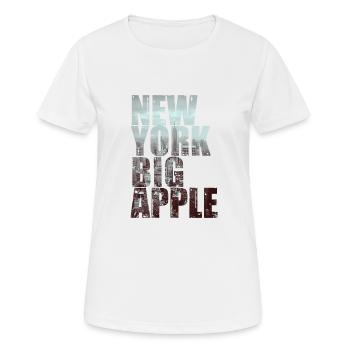 New York Big Apple Skyline USA - Women's Breathable T-Shirt - white - Front - AI Model Female 172 dark (172cm)
