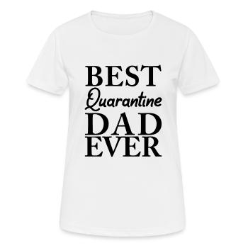 Meilleur père de quarantaine de tous les temps - T-shirt respirant Femme - blanc - Devant - AI Model Female 172 dark (172cm)