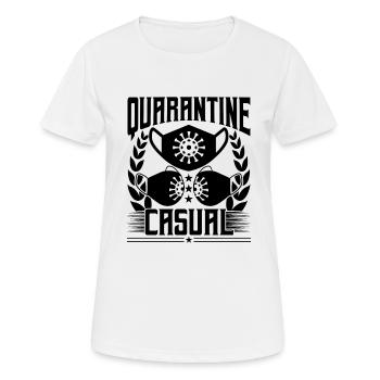 Quarantine Casual Work At Home Remote Work - Women's Breathable T-Shirt - white - Front - AI Model Female 172 dark (172cm)