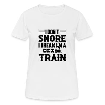 Conducteur de train Train Locomotive Chemin de fer Trains Cadeau - T-shirt respirant Femme - blanc - Devant - AI Model Female 172 dark (172cm)