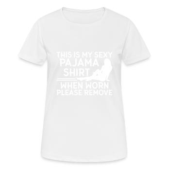 Lustiges Sexy Pyjama-Pyjama-Outfit Für Freund - Frauen T-Shirt atmungsaktiv - Weiß - Vorne - AI Model Female 172 dark (172cm)