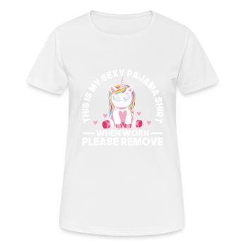 Lustiges Sexy Pyjama-Pyjama-Outfit Für Freund - Frauen T-Shirt atmungsaktiv - Weiß - Vorne - AI Model Female 172 dark (172cm)