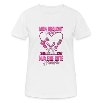 Friseurin - Frauen T-Shirt atmungsaktiv - Weiß - Vorne - AI Model Female 172 dark (172cm)