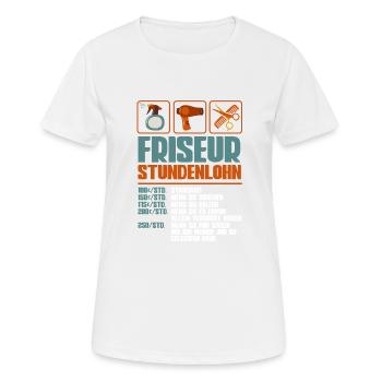 Friseurin - Frauen T-Shirt atmungsaktiv - Weiß - Vorne - AI Model Female 172 dark (172cm)