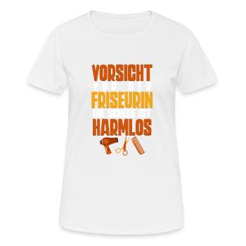 Friseurin - Frauen T-Shirt atmungsaktiv - Weiß - Vorne - AI Model Female 172 dark (172cm)
